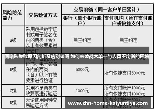 同曦队失败原因剖析及应对策略 如何突破战术单一与人员不均衡的困境