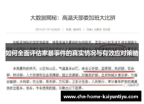 如何全面评估家暴事件的真实情况与有效应对策略